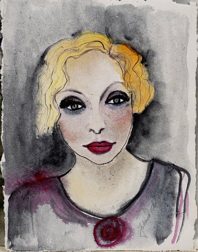 Art-Déco-Diva by Jolanda Walther, Painting for Sale on Singulart