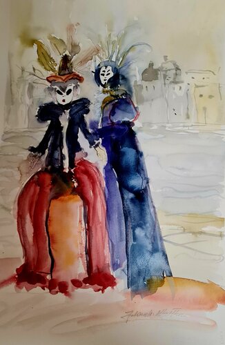Carnivale 3 van Jolanda Walther, Schilderij te koop op Singulart