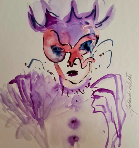 Carnival Mask van Jolanda Walther, Schilderij te koop op Singulart