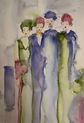 Damen aus den 20er de Jolanda Walther, Pintura a la venta en Singulart