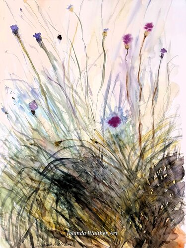 Wildblumenwiese by Jolanda Walther, Painting for Sale on Singulart