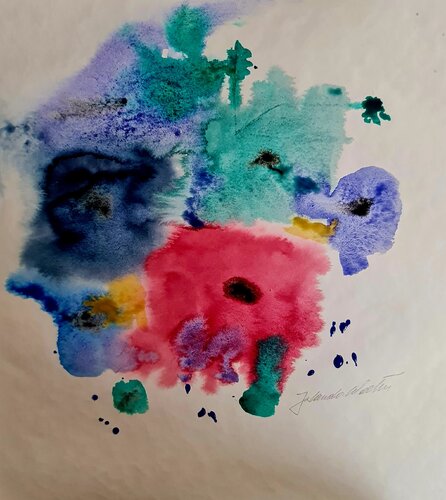Abstrahierte Blumen Impression di Jolanda Walther, Pittura in vendita su Singulart