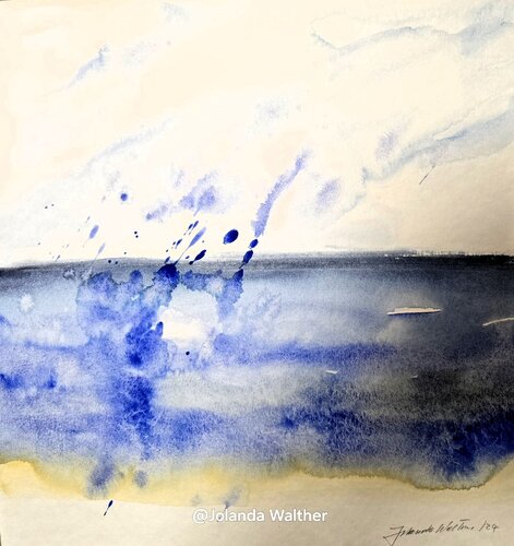 Der Wasser Tropfen von Jolanda Walther, Malerei kaufen auf Singulart