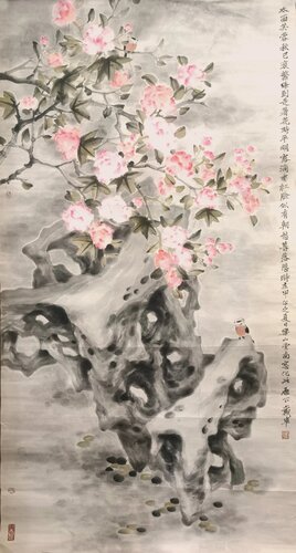 Blossoming Hibiscus von Nova Shah, Malerei kaufen auf Singulart