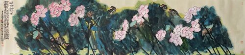Green Lotus in Autumn Charm di Nova Shah, Pittura in vendita su Singulart