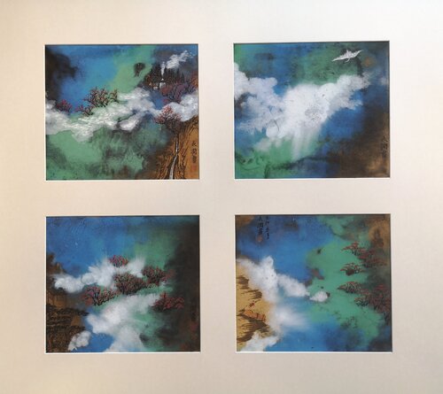 Mists and Rosy Clouds Abound Here par Nova Shah, Peinture en vente sur Singulart