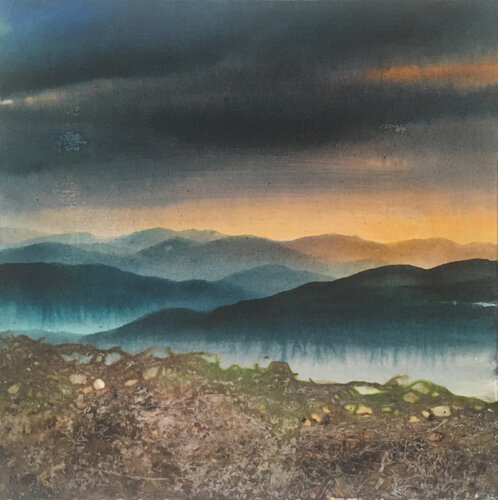 Crépuscule dans les Vosges von Magalie Ors, Malerei kaufen auf Singulart