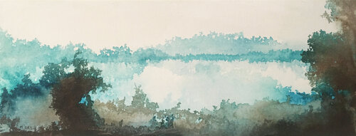 Brume sur le lac by Magalie Ors, 회화 for Sale on Singulart