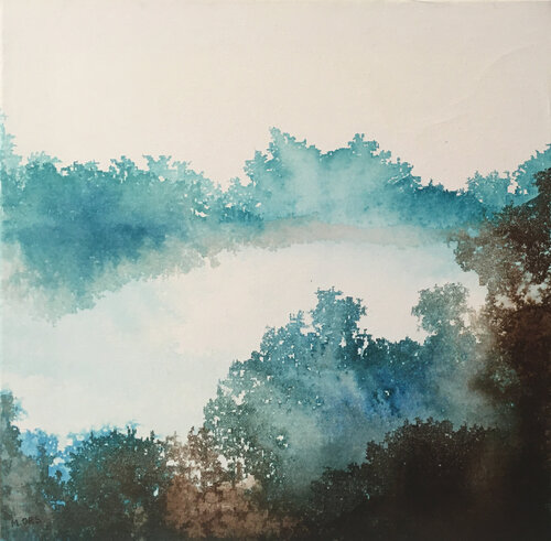 Brume sur le lac von Magalie Ors, Malerei kaufen auf Singulart