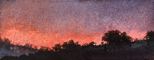 Crépuscule sur les collines van Magalie Ors, Schilderij te koop op Singulart