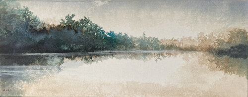 Reflets sur le lac von Magalie Ors, Malerei kaufen auf Singulart