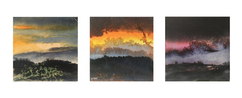 Triptyque - Arbres au crépuscule Magalie Ors