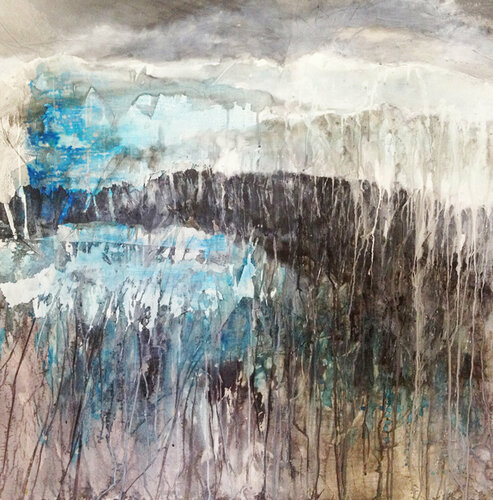 Le lac de montagne di Magalie Ors, Pittura in vendita su Singulart