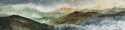 l'horizon des Vosges di Magalie Ors, Pittura in vendita su Singulart
