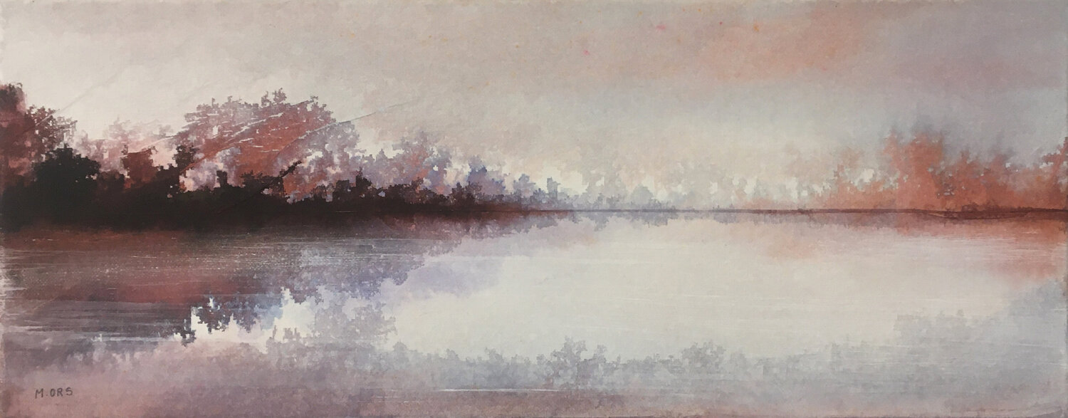 Brume d'automne sur le lac Magalie Ors Originalgemälde zu verkaufen