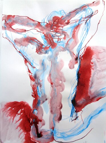 C_42x30_203 "Contour d’un instant" par Chantal de Grasse des Princes d'Antibes, Dessin en vente sur Singulart