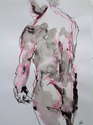 C_42x30_231 "Ce qui reste" by Chantal de Grasse des Princes d'Antibes, Drawing for Sale on Singulart