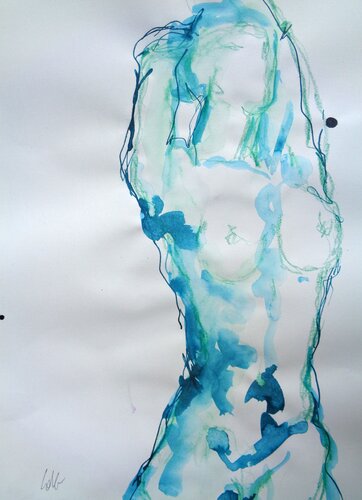 C_42x30_66 "Évanescence" par Chantal de Grasse des Princes d'Antibes, Dessin en vente sur Singulart