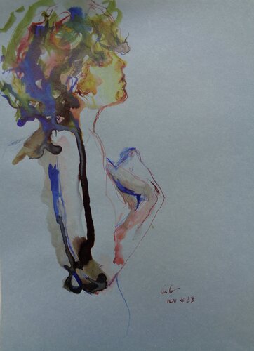 C_42x30_387 "Eclats intérieurs" de Chantal de Grasse des Princes d'Antibes, Obra en papel a la venta en Singulart