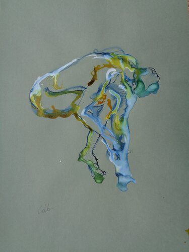 C_42x30_369 "Enracinements liquides" by Chantal de Grasse des Princes d'Antibes, Work on Paper for Sale on Singulart