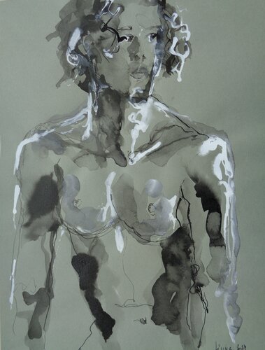 C_42x30_351 "Ombres et éclats" van Chantal de Grasse des Princes d'Antibes, Tekening te koop op Singulart