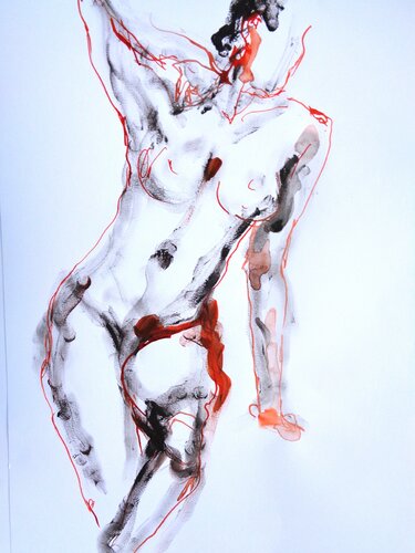 C_42x30_419 " Elan" van Chantal de Grasse des Princes d'Antibes, Werk op papier te koop op Singulart