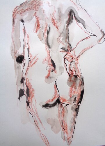 C_42x30_535 "Dérive" par Chantal de Grasse des Princes d'Antibes, Œuvre sur papier en vente sur Singulart