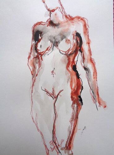 C_42x30_536 "Emergence" by Chantal de Grasse des Princes d'Antibes, Work on Paper for Sale on Singulart