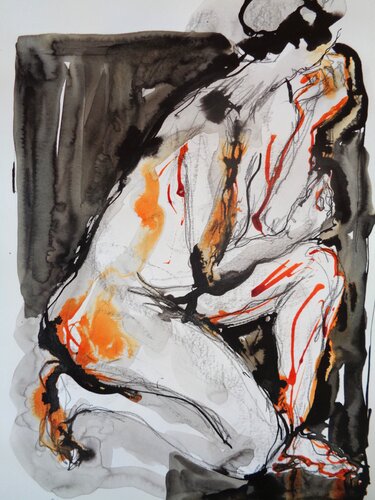 C_42x30_596 "Sous la surface" by Chantal de Grasse des Princes d'Antibes, Work on Paper for Sale on Singulart