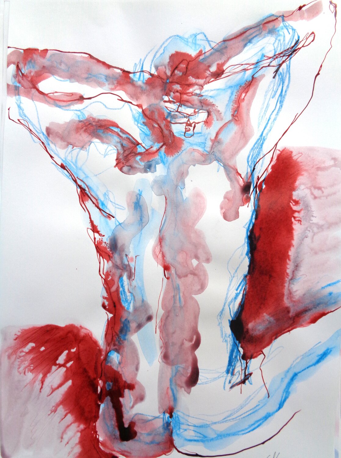 C_42x30_203 "Contour d’un instant" Chantal de Grasse des Princes d'Antibes Zeichnungen zu verkaufen