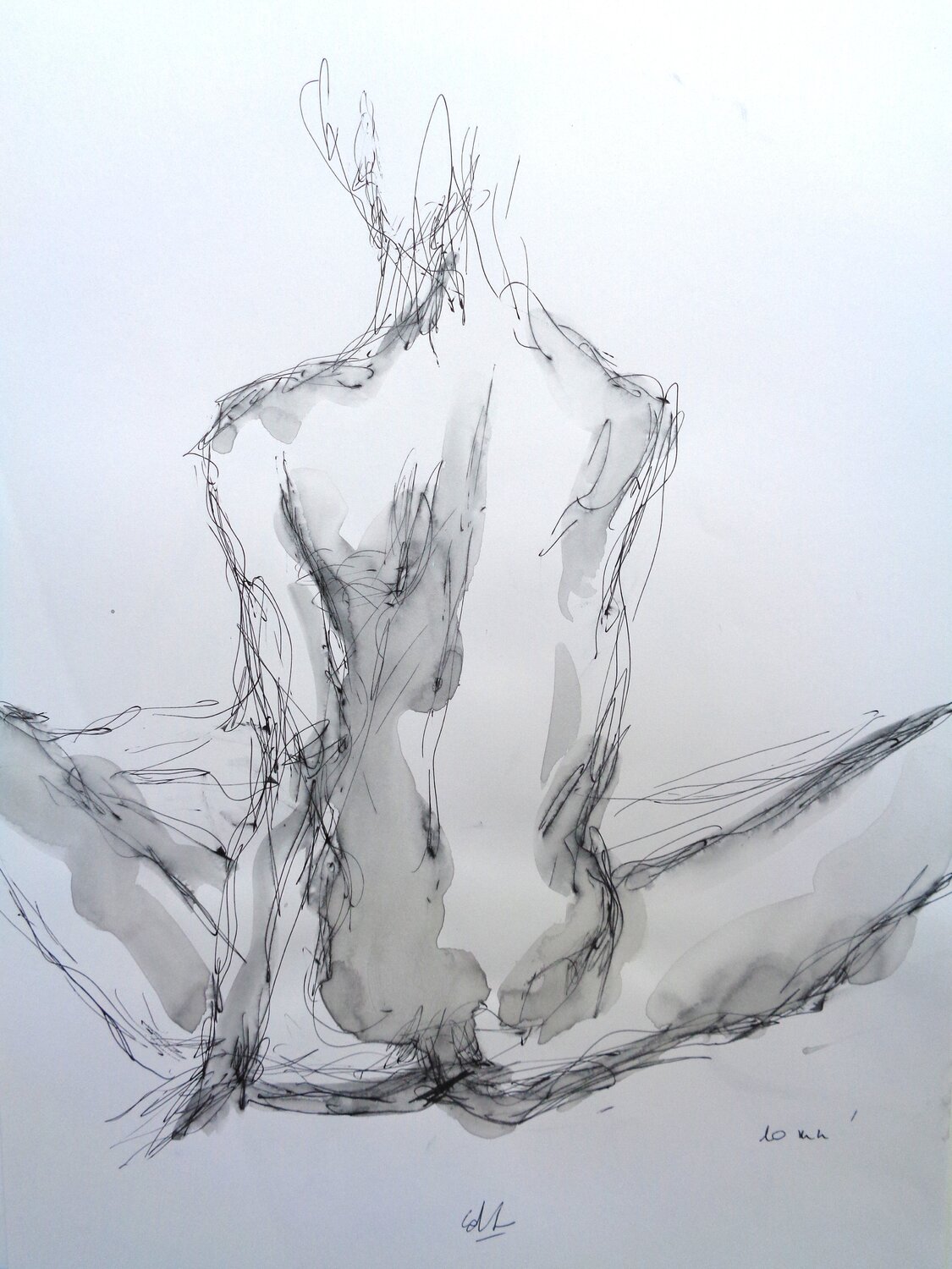 C_42x30_111 "Contour d’une solitude" Chantal de Grasse des Princes d'Antibes Zeichnungen zu verkaufen