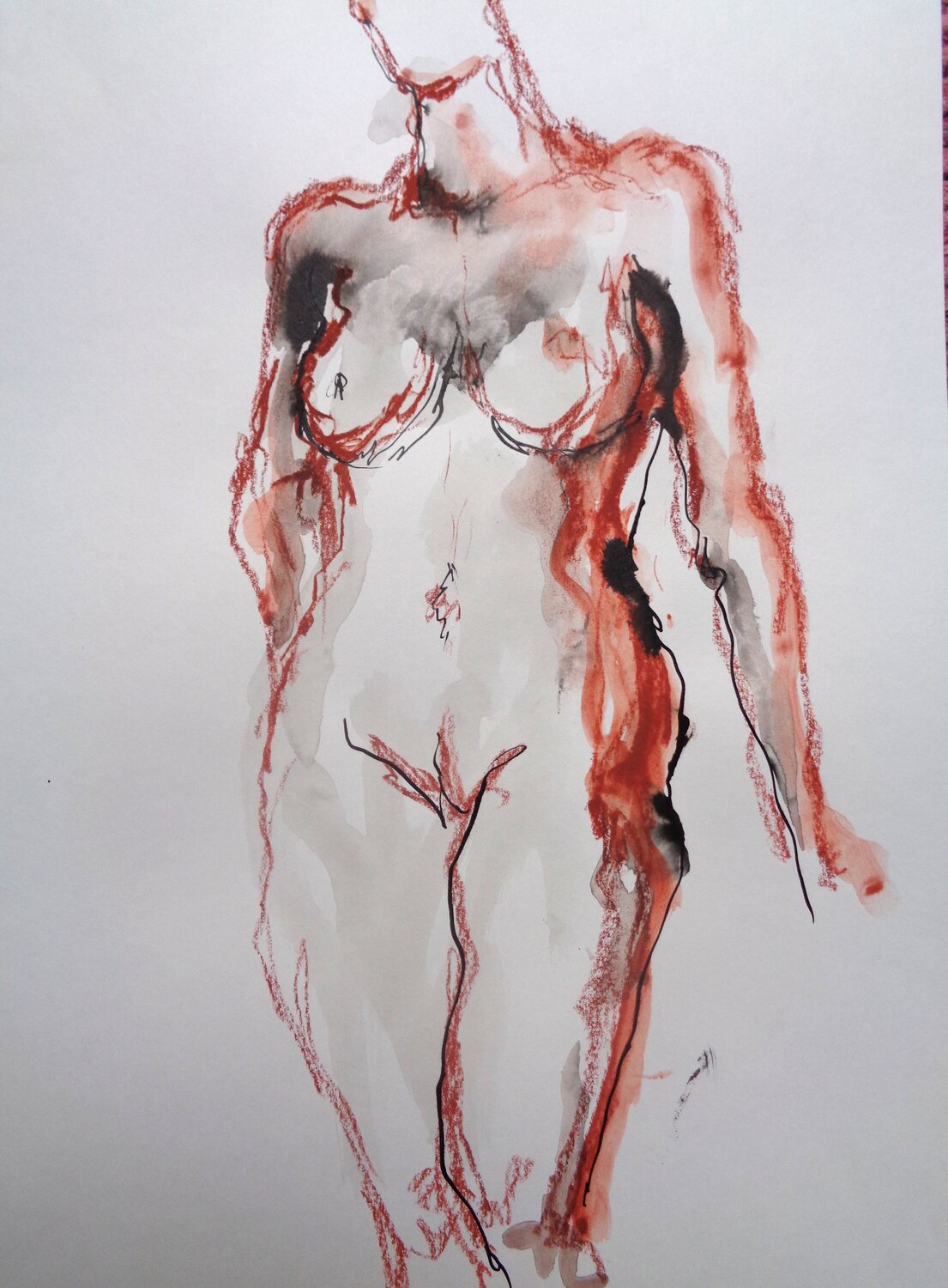 C_42x30_536 "Emergence" Chantal de Grasse des Princes d'Antibes Werk auf Papier zu verkaufen