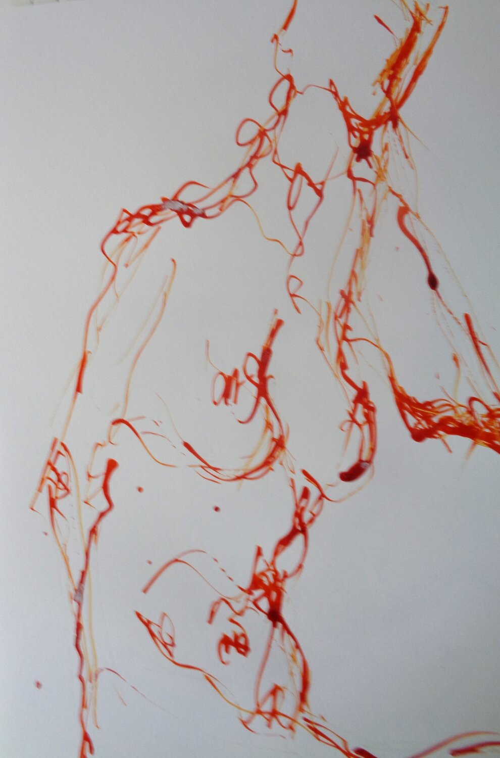 C_42x30_553 " Ligne vive" Chantal de Grasse des Princes d'Antibes Werk auf Papier zu verkaufen