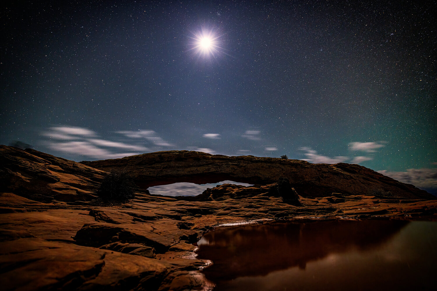Mesa Arch by Moonlight Robert Niemeier