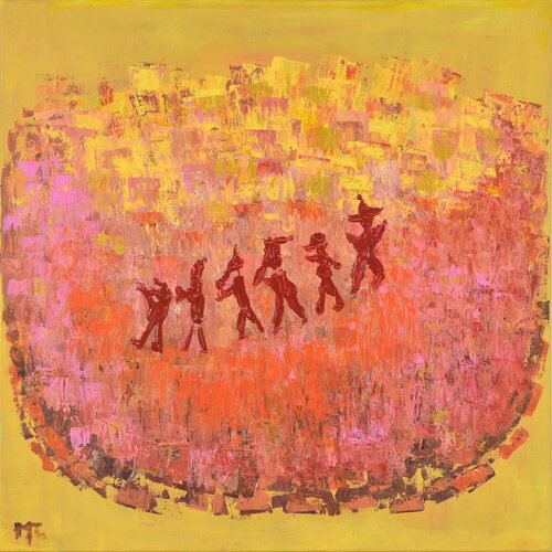 Vier het leven 2 van Marijke Teunissen, Schilderij te koop op Singulart