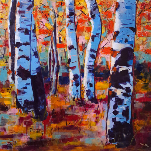White birch von Todor Attila Zsolt, Malerei kaufen auf Singulart