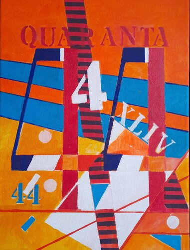 IL MISTICiISMO DEI NUMERI: N. 44 von cesare pacitti, Malerei kaufen auf Singulart