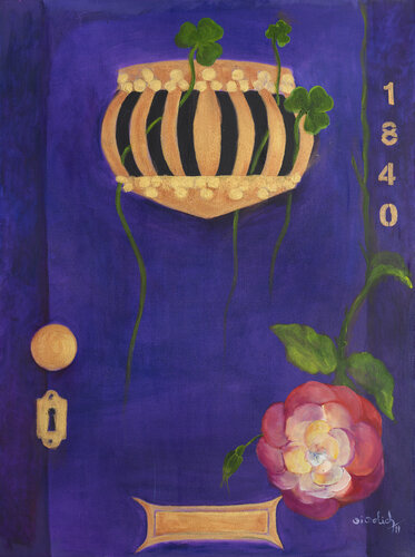 Violeta, yelmo y rosa Tudor von NELIDA DIDOLICH, Malerei kaufen auf Singulart