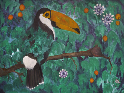 Tucan miní von NELIDA DIDOLICH, Malerei kaufen auf Singulart