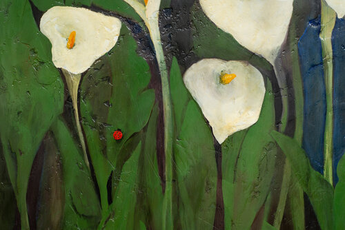 Calas para Kahlo detalle by NELIDA DIDOLICH, Painting for Sale on Singulart