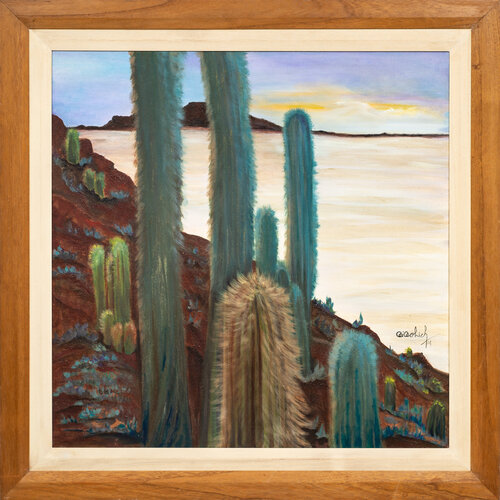 Salinas Grandes y cardones de NELIDA DIDOLICH, Pintura a la venta en Singulart