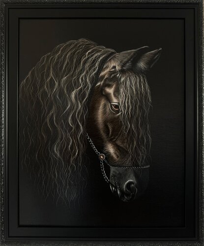 Black horse di Svitlana Maslova, Pittura in vendita su Singulart