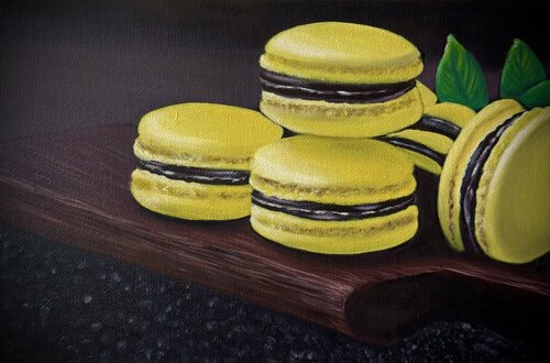 Lemon macarons di Svitlana Maslova, Pittura in vendita su Singulart