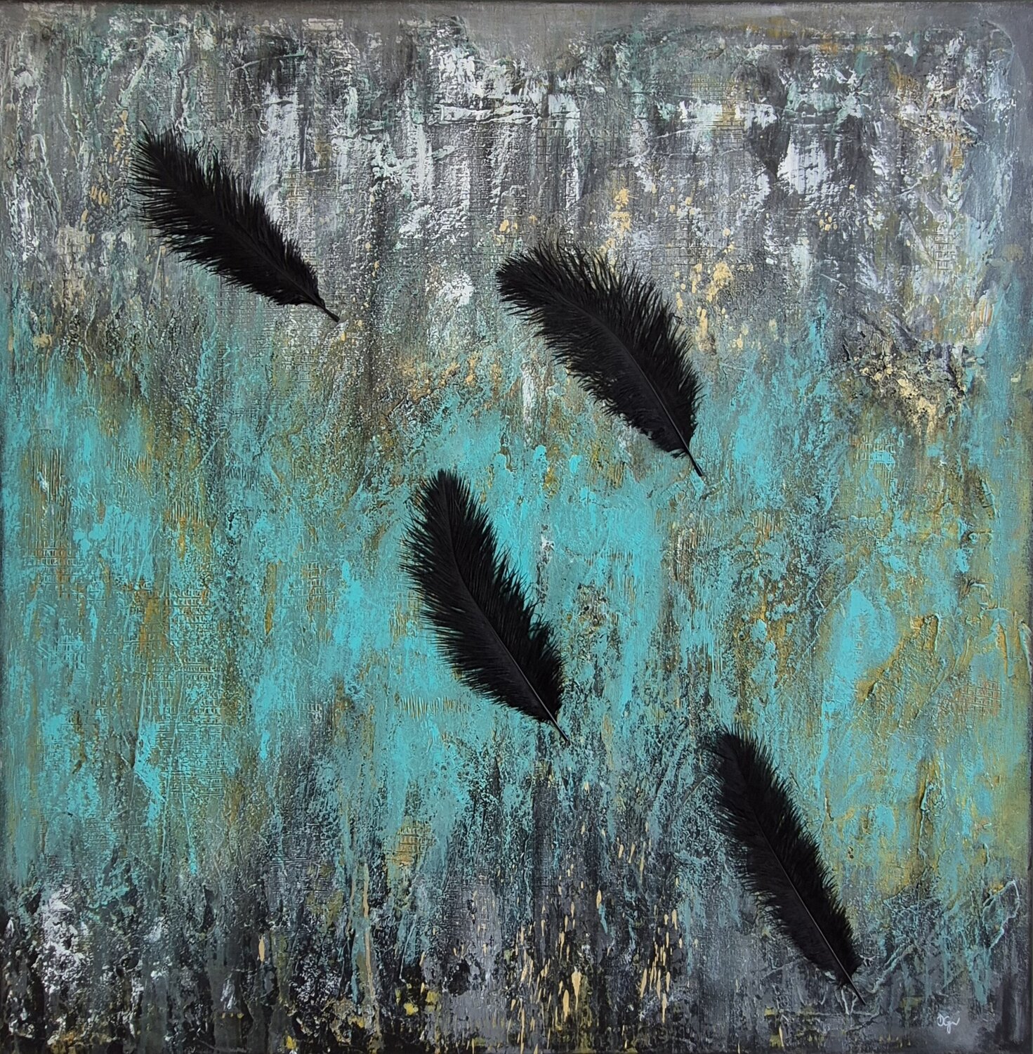 Die Reise der Federn Inna Grigorov Original painting for sale