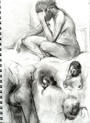 Etude Modele Vivant di Grégory GENG, Disegno in vendita su Singulart