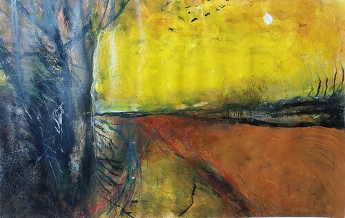 Paysage Septeuil Automne von Grégory GENG, Malerei kaufen auf Singulart