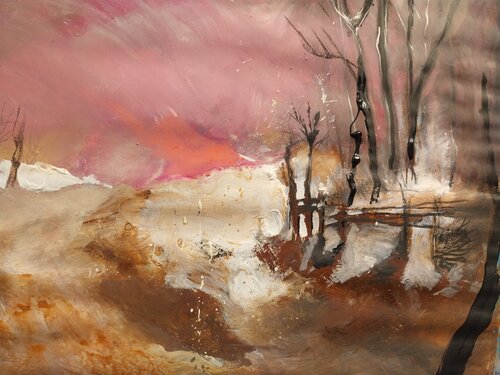 Paysage hiver -septeuil di Grégory GENG, Pittura in vendita su Singulart