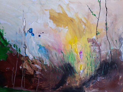 L' aube à travers les fougères by Grégory GENG, Painting for Sale on Singulart