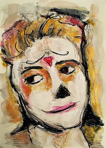 The Famous Artist Birdy Rose (2025) van Sean Bw Parker, Schilderij te koop op Singulart