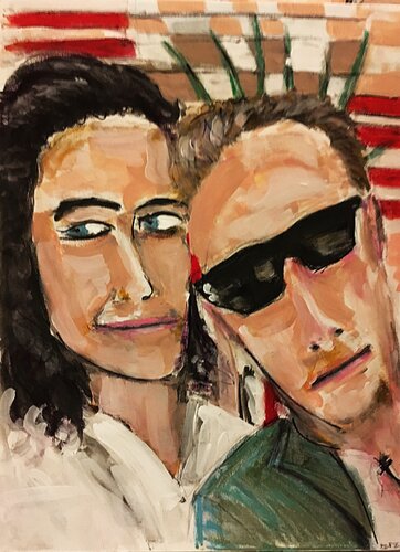 Mr & Mrs Fox (2026) van Sean Bw Parker, Schilderij te koop op Singulart